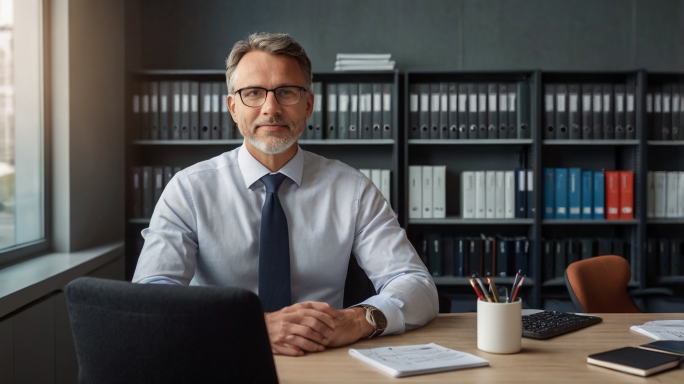 Profesional de contabilidad trabajando